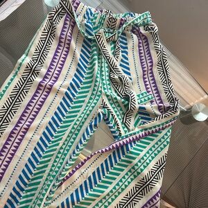 Colorful Geometric Patterned Pants